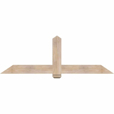 Ekena Millwork Eugene Smooth Timber Gable Bracket, Douglas Fir, 72"W x 24"H x 3 1/2"D x 5 1/2"F, 8/12 Pitch GBW072X24X0406EUG00SDF
